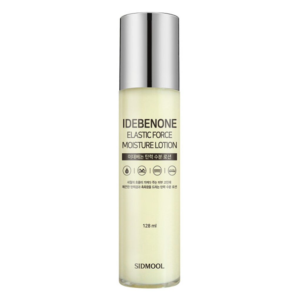 Moisture lotion with idebenone: skin firming